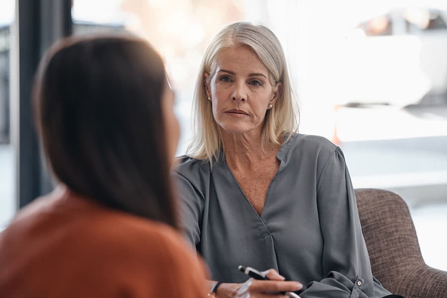 Older woman at Anxiety Treatment near Batavia, IL